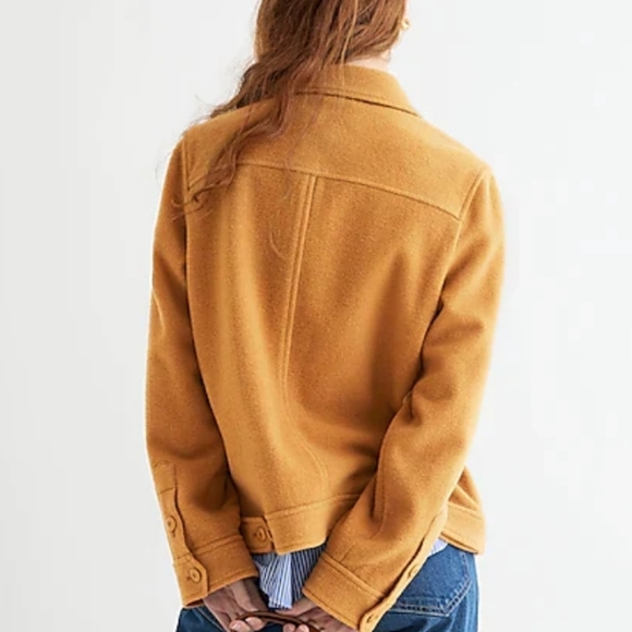 J. Crew Camel Color Shirt-Jacket In Stretch Wool Size XL - Picture 4 of 11